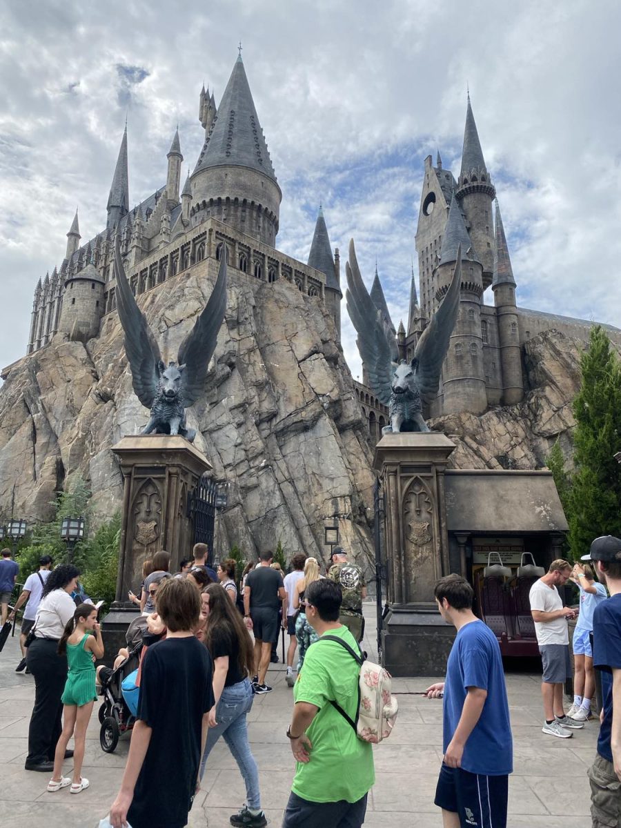 This is the giant replica of Hogwarts School of Witchcraft & Wizardry in Hogsmeade.