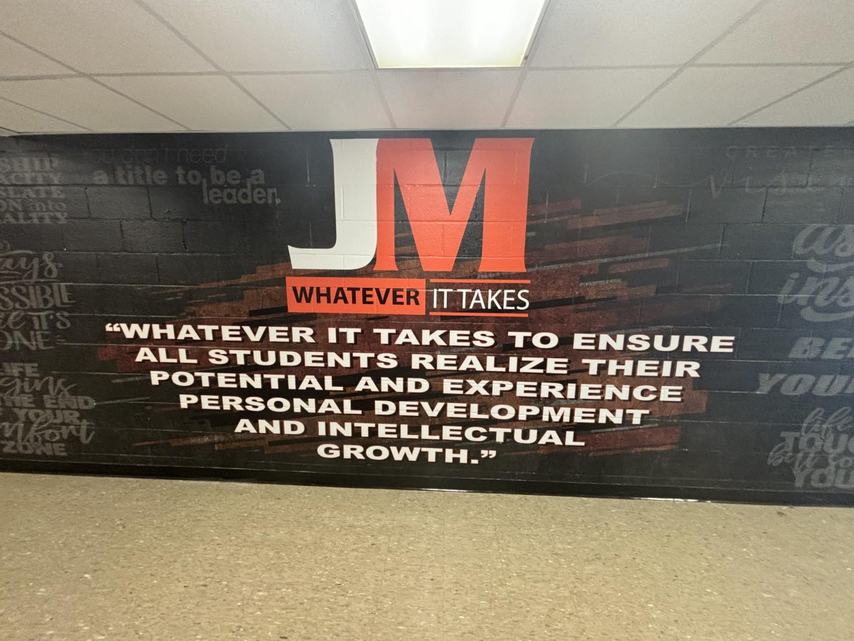 The message on this wall is ensuring students that Jefferson-Morgan is a great place to be as a student.